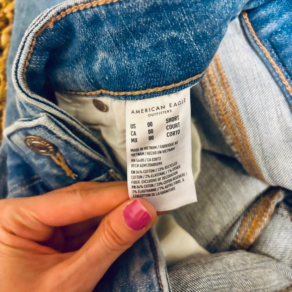 American Eagle Stretch High Waisted Skinny Kick Bootcut Jean Denim - Picture 13 of 15